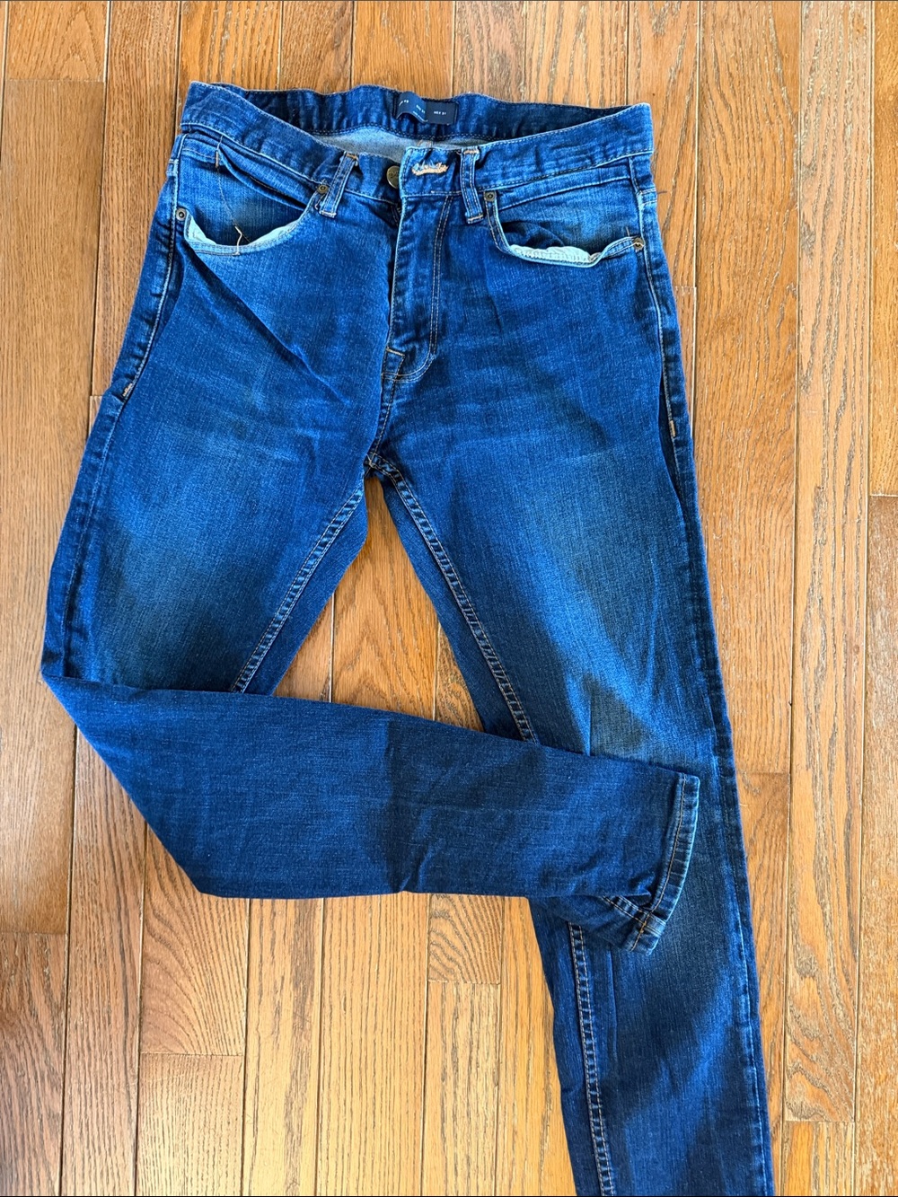 Zara Men's Blue Slim Straight Jeans